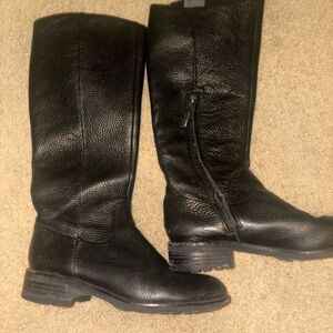 Sam Edelman Ryan Women's Black Leather Tall Riding Boots 6.5 Retail $225 As Is